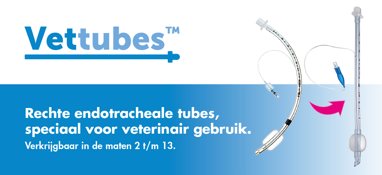 68% van de dierenartsen geeft de voorkeur aan rechte endotracheale tubes