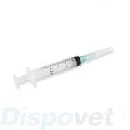 spuit-naald combinatie, naald: 21G (0,8 x 16mm), spuit: 2ml (3-delig), 100 stuks | Dispovet®