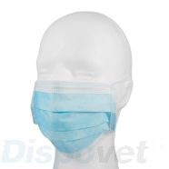 Chirurgisch masker met koordjes blauw 50 stuks | Medline 