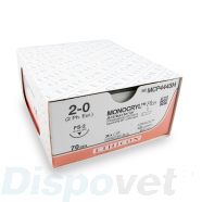 Hechtdraad Monocryl+ (MCP4443H, 2-0, 70cm, FS-2 naald) 36 stuks | Ethicon