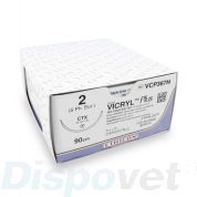 Hechtdraad Vicryl Plus (VCP367H, USP 2, 90cm, CTX naald) 36 stuks | Ethicon